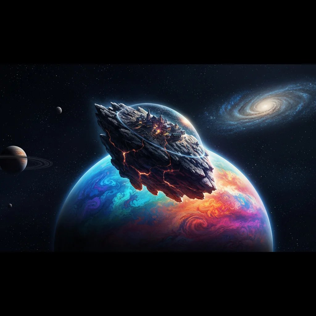 Off on a Comet! a Journey through Planetary Space — mood scene